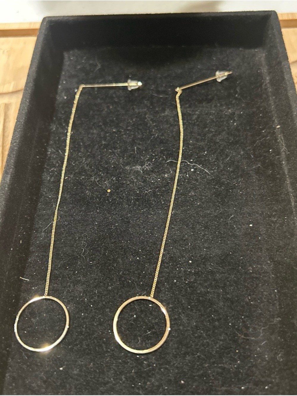 Gold Circle Drop Threader Earrings - Women Jewelry